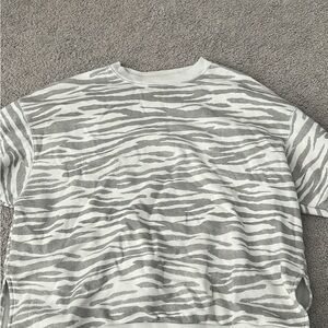 Gray Zebra Print Womens Shirt